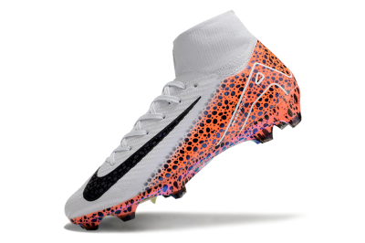 Men's Nike Air Zoom Mercurial Superfly 10 Elite FG Firm Ground High-Tops Football Boots - Grey/Leopard/Gold
