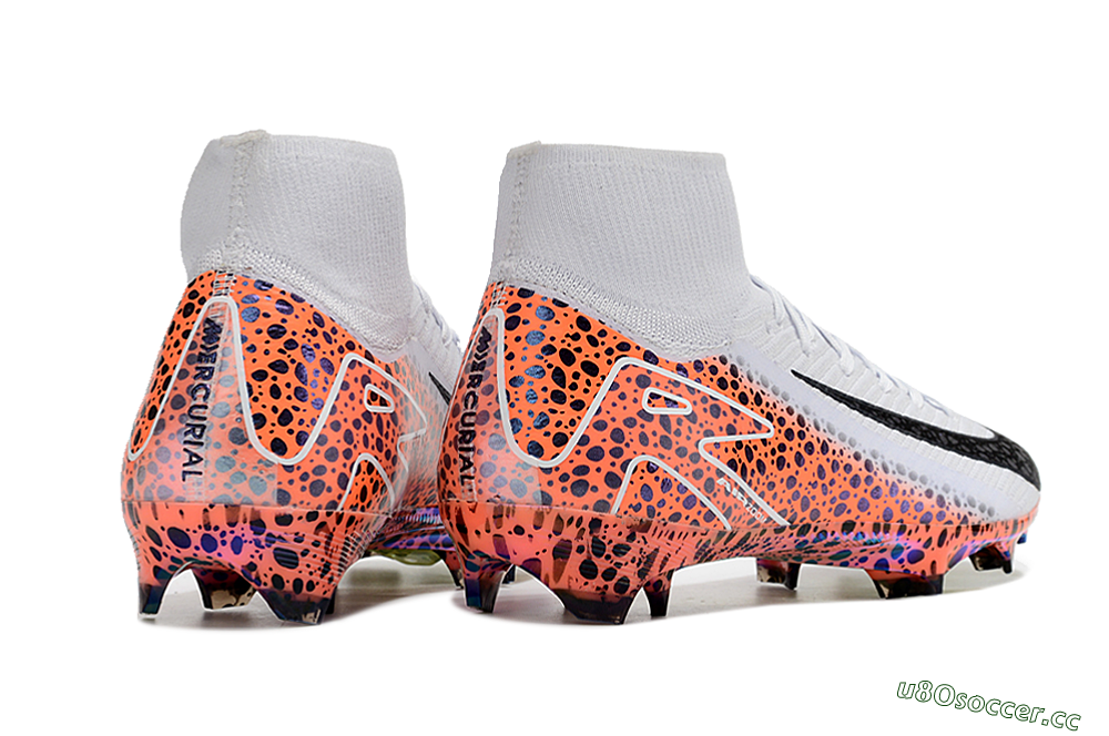 Men's Nike Air Zoom Mercurial Superfly 10 Elite FG Firm Ground High-Tops Football Boots - Grey/Leopard/Gold 6