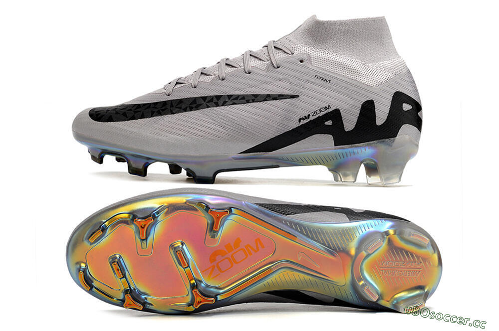 Unisex Nike Air Zoom Mercurial Superfly 9 Elite FG Firm Ground High-Tops Football Boots - Purple/Black/Gold 1