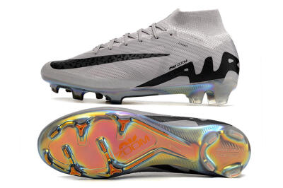 Unisex Nike Air Zoom Mercurial Superfly 9 Elite FG Firm Ground High-Tops Football Boots - Purple/Black/Gold