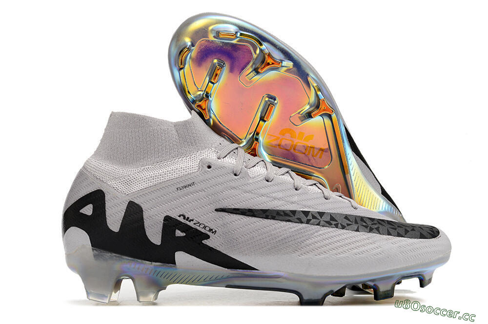 Unisex Nike Air Zoom Mercurial Superfly 9 Elite FG Firm Ground High-Tops Football Boots - Purple/Black/Gold 2