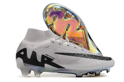 Unisex Nike Air Zoom Mercurial Superfly 9 Elite FG Firm Ground High-Tops Football Boots - Purple/Black/Gold