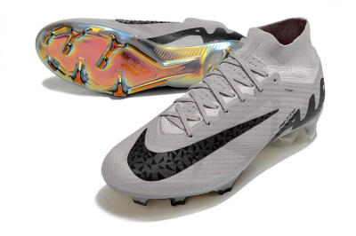 Unisex Nike Air Zoom Mercurial Superfly 9 Elite FG Firm Ground High-Tops Football Boots - Purple/Black/Gold
