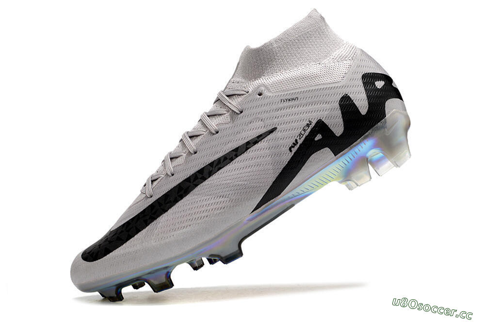 Unisex Nike Air Zoom Mercurial Superfly 9 Elite FG Firm Ground High-Tops Football Boots - Purple/Black/Gold 5