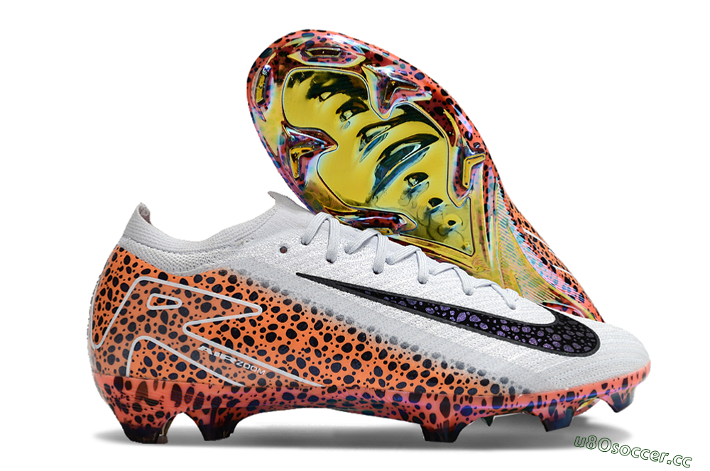 Men's Nike Air Zoom Mercurial Vapor 16 Elite FG Firm Ground Low-Tops Football Boots - Grey/Black/Leopard 2