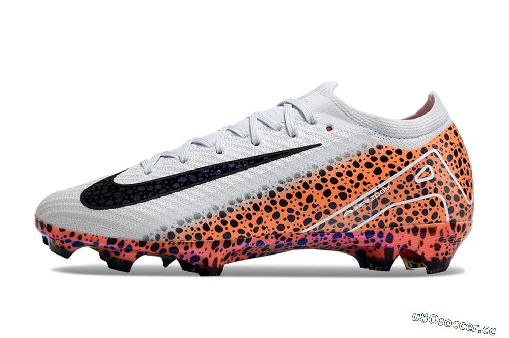 Men's Nike Air Zoom Mercurial Vapor 16 Elite FG Firm Ground Low-Tops Football Boots - Grey/Black/Leopard 0
