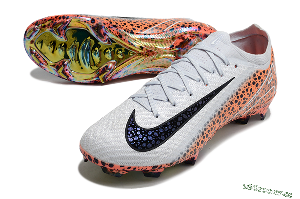 Men's Nike Air Zoom Mercurial Vapor 16 Elite FG Firm Ground Low-Tops Football Boots - Grey/Black/Leopard 3