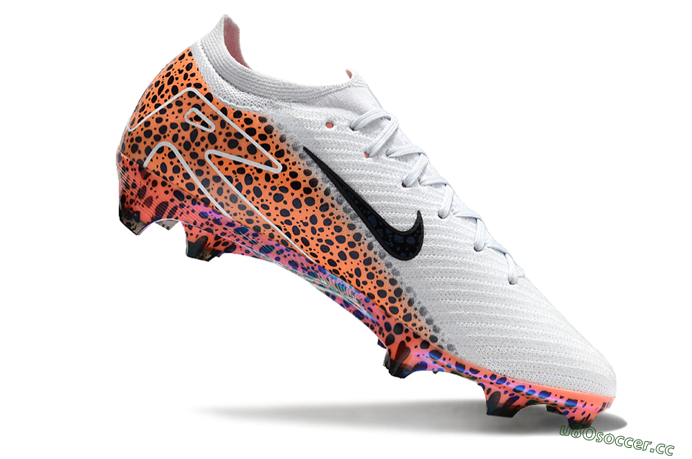 Men's Nike Air Zoom Mercurial Vapor 16 Elite FG Firm Ground Low-Tops Football Boots - Grey/Black/Leopard 4