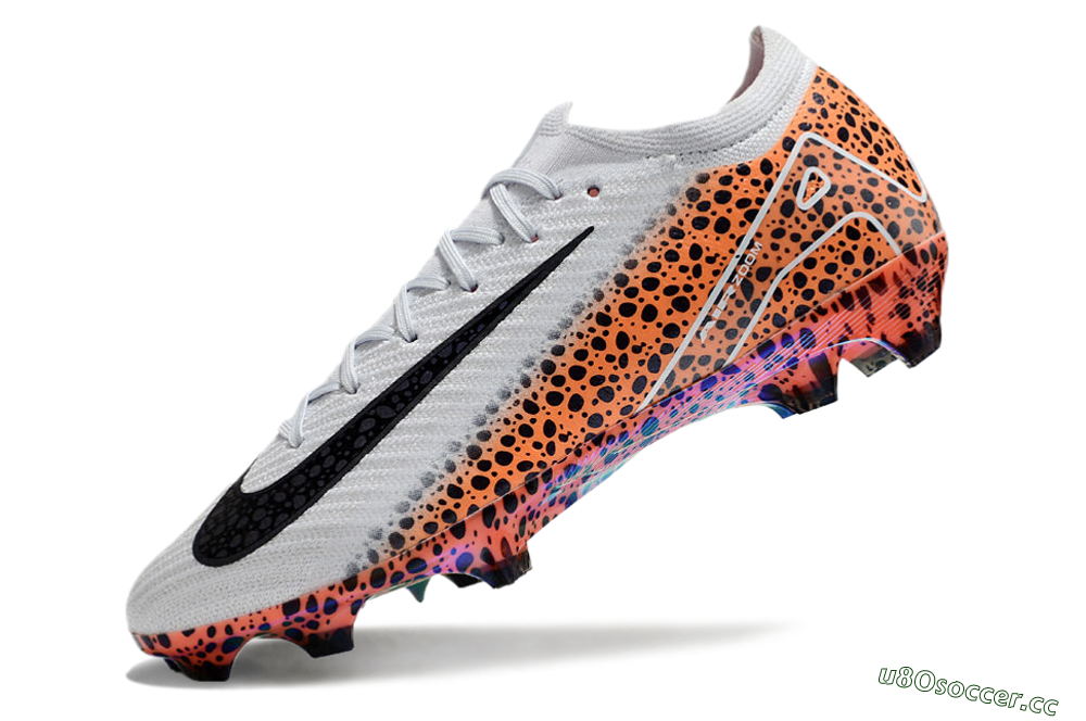 Men's Nike Air Zoom Mercurial Vapor 16 Elite FG Firm Ground Low-Tops Football Boots - Grey/Black/Leopard 5