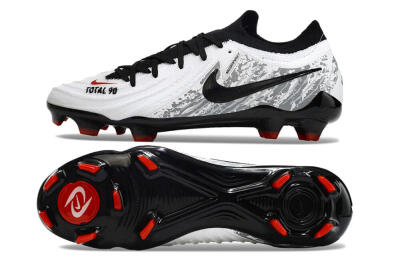 Men's Nike Phantom Luna Elite FG Firm Ground Low-Tops Football Boots - White/Red/Black/Grey
