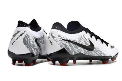Men's Nike Phantom Luna Elite FG Firm Ground Low-Tops Football Boots - White/Red/Black/Grey