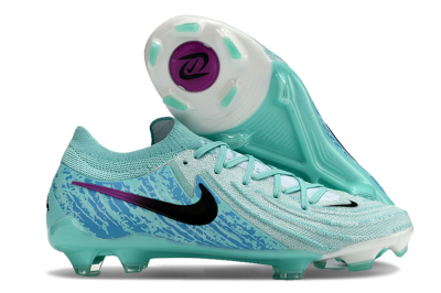 Unisex Nike Phantom Luna 2 Elite LV8 FG Firm Ground Low-Tops Football Boots - Jade/Black/Purple