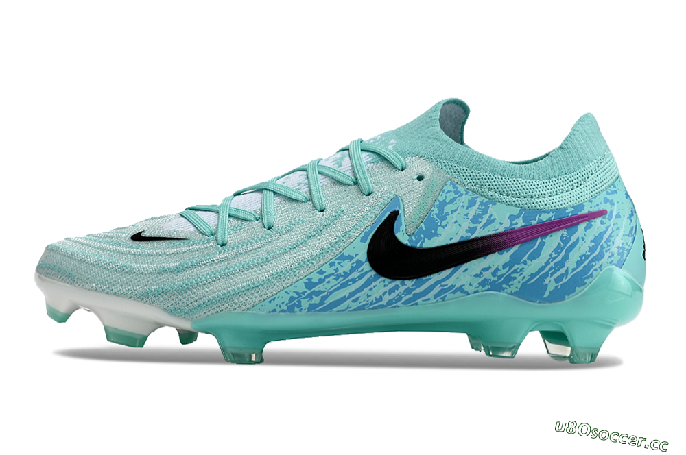 Unisex Nike Phantom Luna 2 Elite LV8 FG Firm Ground Low-Tops Football Boots - Jade/Black/Purple 0