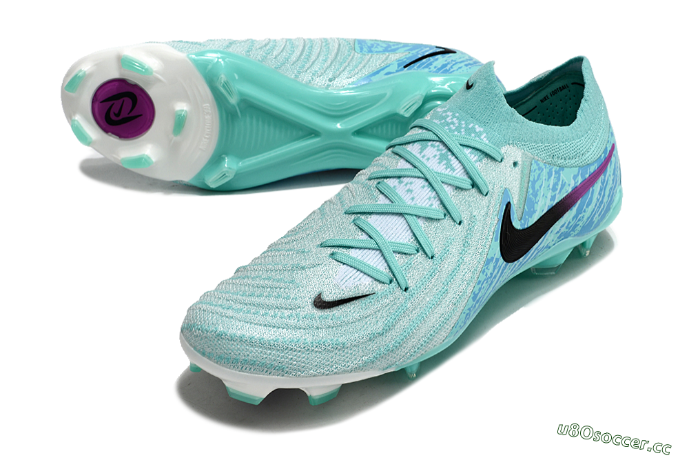 Unisex Nike Phantom Luna 2 Elite LV8 FG Firm Ground Low-Tops Football Boots - Jade/Black/Purple 3