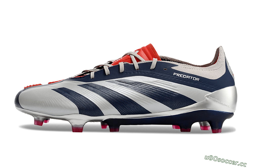 Men's Adidas Predator Accuracy Elite FG Firm Ground Low-Tops Football Boots - Silver/Blue/Red 0