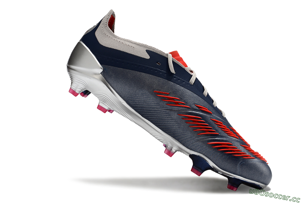 Men's Adidas Predator Accuracy Elite FG Firm Ground Low-Tops Football Boots - Silver/Blue/Red 4