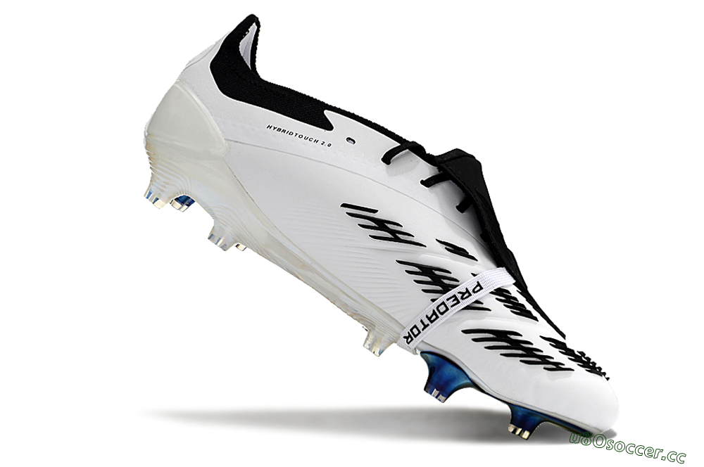 Men's Adidas Predator Elite Foldover Tongue FG Firm Ground Low-Tops Football Boots - White/Gold/Black 4