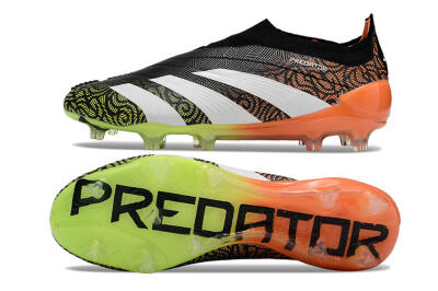 Men's Adidas Predator Accuracy+ FG Firm Ground Low-Tops Football Boots - Black/White/Orange