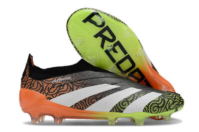 Men's Adidas Predator Accuracy+ FG Firm Ground Low-Tops Football Boots - Black/White/Orange