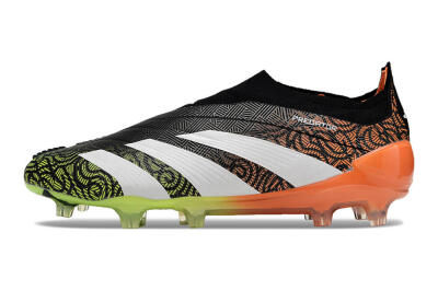 Men's Adidas Predator Accuracy+ FG Firm Ground Low-Tops Football Boots - Black/White/Orange