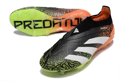 Men's Adidas Predator Accuracy+ FG Firm Ground Low-Tops Football Boots - Black/White/Orange