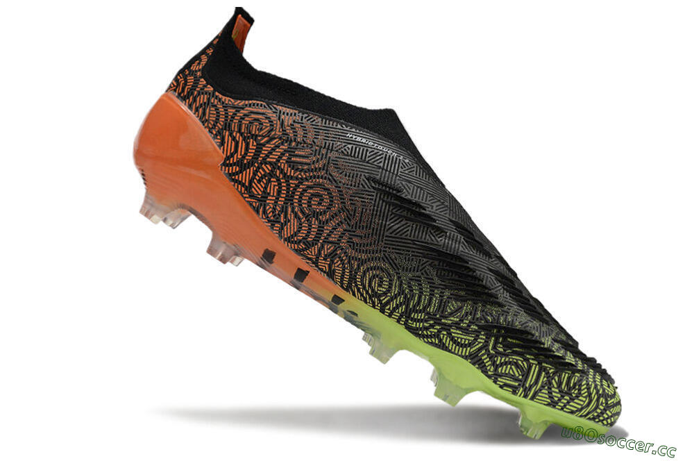 Men's Adidas Predator Accuracy+ FG Firm Ground Low-Tops Football Boots - Black/White/Orange 4