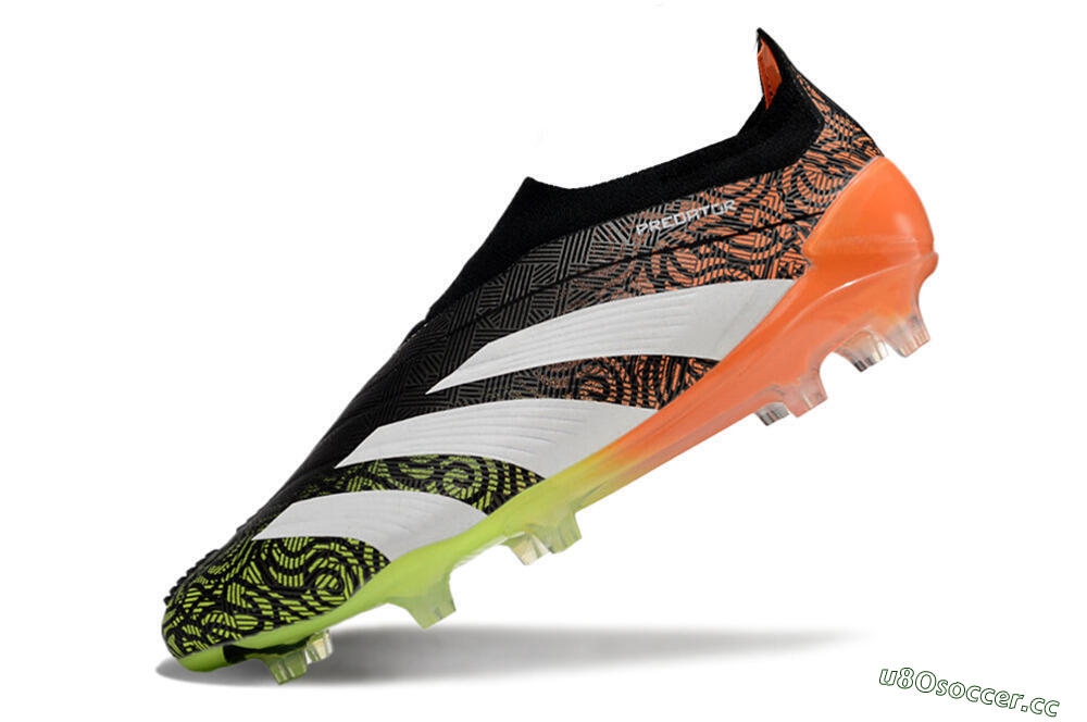 Men's Adidas Predator Accuracy+ FG Firm Ground Low-Tops Football Boots - Black/White/Orange 5