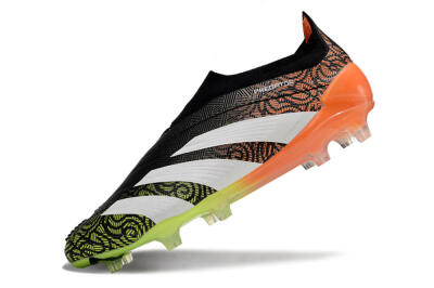Men's Adidas Predator Accuracy+ FG Firm Ground Low-Tops Football Boots - Black/White/Orange