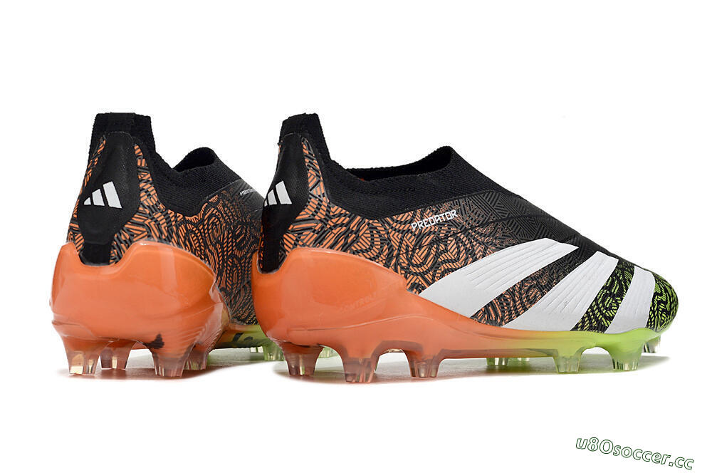 Men's Adidas Predator Accuracy+ FG Firm Ground Low-Tops Football Boots - Black/White/Orange 6