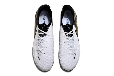 Men's Nike Phantom Luna Elite AG Artificial Grass Low-Tops Football Boots - White/Black/Gold