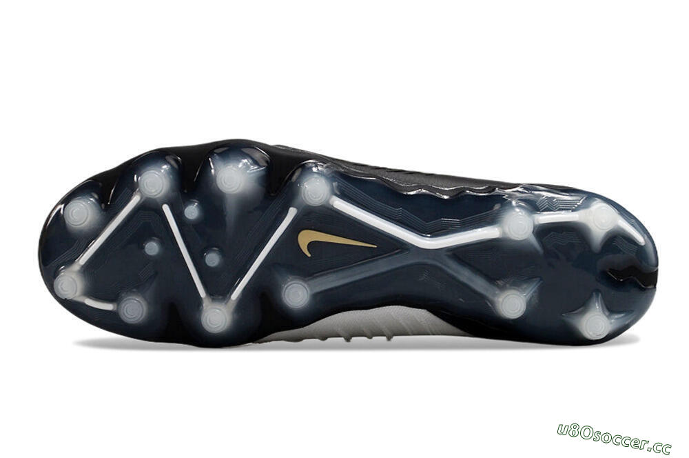 Men's Nike Phantom Luna Elite AG Artificial Grass Low-Tops Football Boots - White/Black/Gold 7