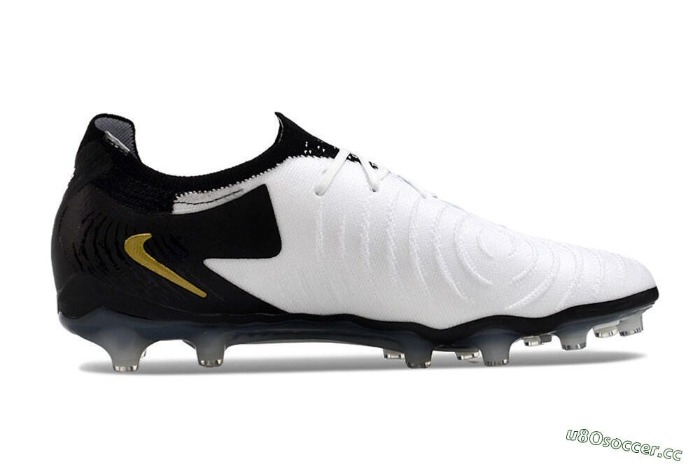 Men's Nike Phantom Luna Elite AG Artificial Grass Low-Tops Football Boots - White/Black/Gold 6