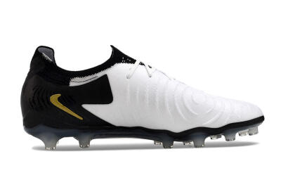 Men's Nike Phantom Luna Elite AG Artificial Grass Low-Tops Football Boots - White/Black/Gold
