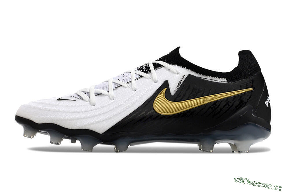 Men's Nike Phantom Luna Elite AG Artificial Grass Low-Tops Football Boots - White/Black/Gold 0