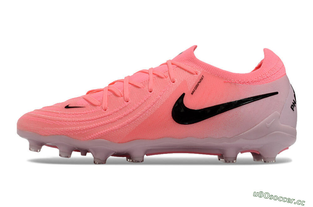 Men's Nike Phantom Luna Elite AG Artificial Grass Low-Tops Football Boots - Pink/Black/White 2