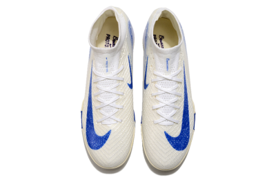 Unisex Nike Air Zoom Mercurial Superfly 10 Elite TF Artificial Turf High-Tops Football Shoes - Beige/Blue