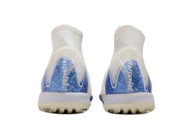 Unisex Nike Air Zoom Mercurial Superfly 10 Elite TF Artificial Turf High-Tops Football Shoes - Beige/Blue