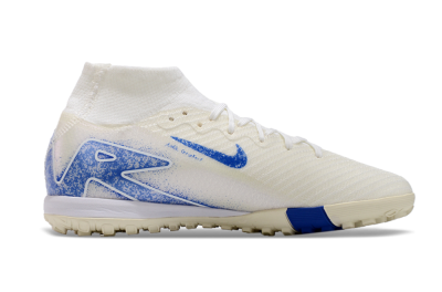 Unisex Nike Air Zoom Mercurial Superfly 10 Elite TF Artificial Turf High-Tops Football Shoes - Beige/Blue