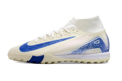 Unisex Nike Air Zoom Mercurial Superfly 10 Elite TF Artificial Turf High-Tops Football Shoes - Beige/Blue