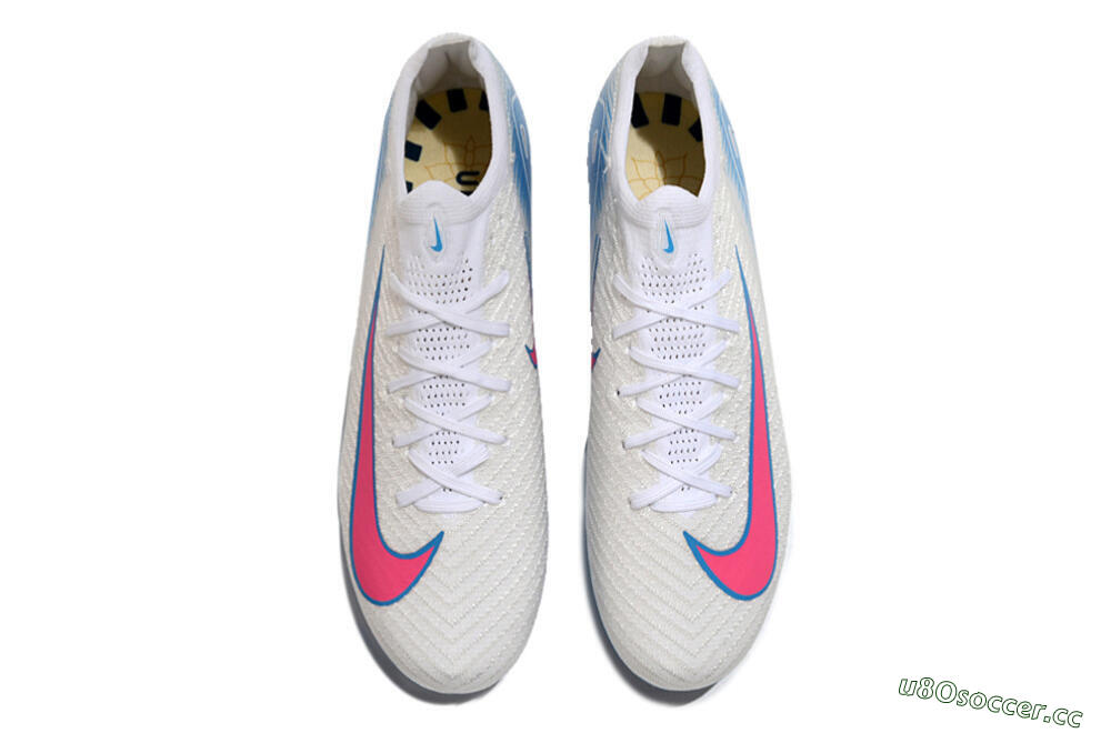 Unisex Nike Air Zoom Mercurial Vapor 16 Elite AG Artificial Grass Low-Tops Football Boots - White/Pink/Blue 4