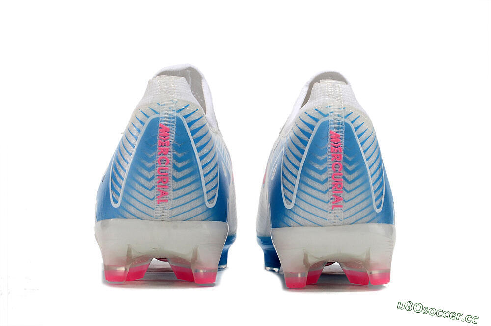 Unisex Nike Air Zoom Mercurial Vapor 16 Elite AG Artificial Grass Low-Tops Football Boots - White/Pink/Blue 5