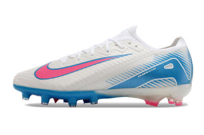 Unisex Nike Air Zoom Mercurial Vapor 16 Elite AG Artificial Grass Low-Tops Football Boots - White/Pink/Blue