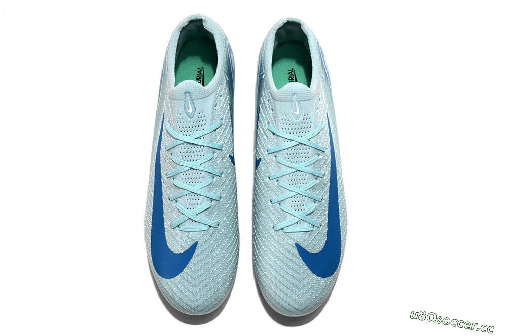 Unisex Nike Air Zoom Mercurial Vapor 16 Elite AG Artificial Grass Low-Tops Football Boots - Jade/Beige/Blue 4