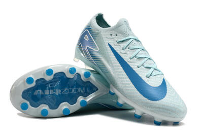 Unisex Nike Air Zoom Mercurial Vapor 16 Elite AG Artificial Grass Low-Tops Football Boots - Jade/Beige/Blue