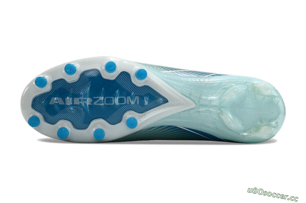 Unisex Nike Air Zoom Mercurial Vapor 16 Elite AG Artificial Grass Low-Tops Football Boots - Jade/Beige/Blue 6