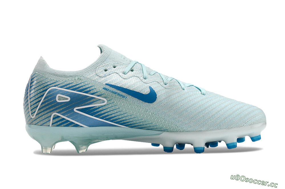 Unisex Nike Air Zoom Mercurial Vapor 16 Elite AG Artificial Grass Low-Tops Football Boots - Jade/Beige/Blue 7