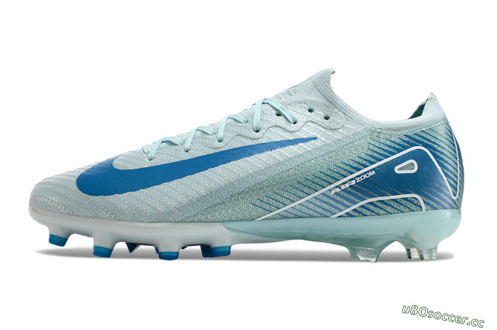 Unisex Nike Air Zoom Mercurial Vapor 16 Elite AG Artificial Grass Low-Tops Football Boots - Jade/Beige/Blue 0