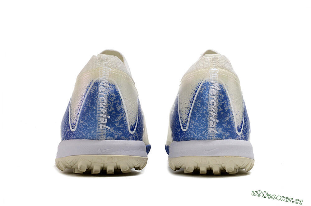 Unisex Nike Air Zoom Mercurial Vapor 16 Elite TF Artificial Turf Low-Tops Football Shoes - Beige/Blue 5