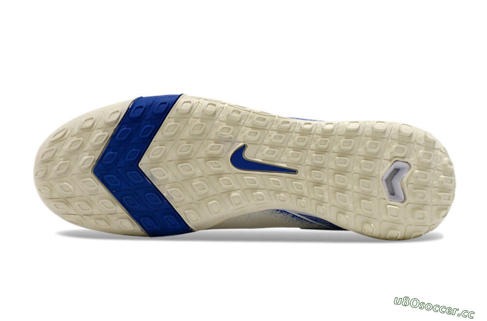 Unisex Nike Air Zoom Mercurial Vapor 16 Elite TF Artificial Turf Low-Tops Football Shoes - Beige/Blue 6