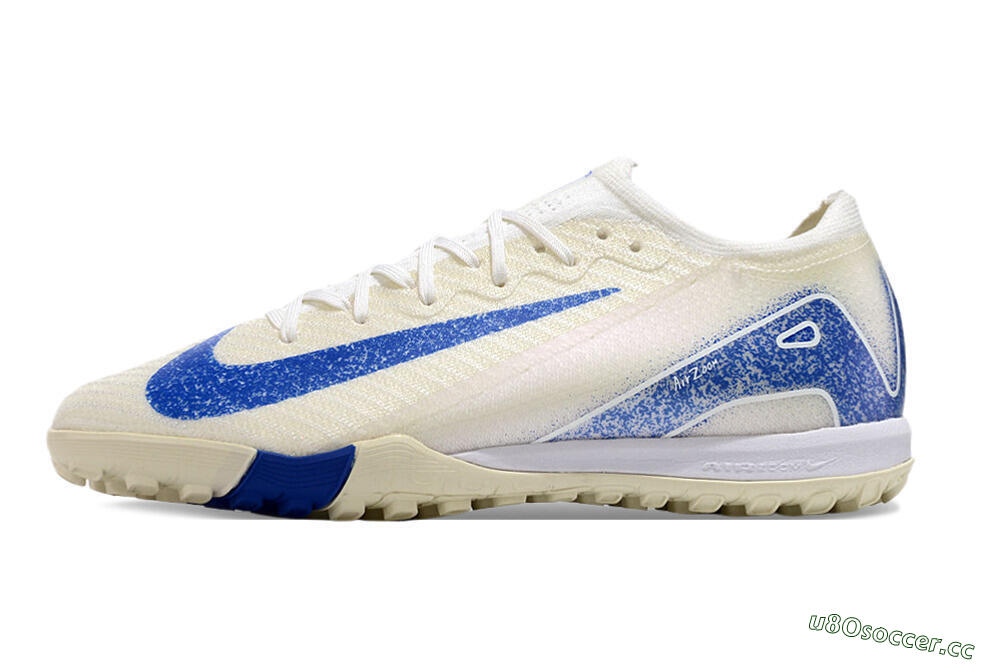 Unisex Nike Air Zoom Mercurial Vapor 16 Elite TF Artificial Turf Low-Tops Football Shoes - Beige/Blue 0